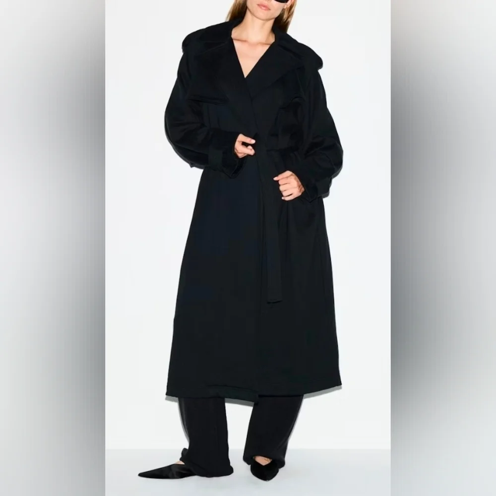 NWT SKIMS Boyfriend Fleece Oversized Trench Coat - Picture 2 of 9